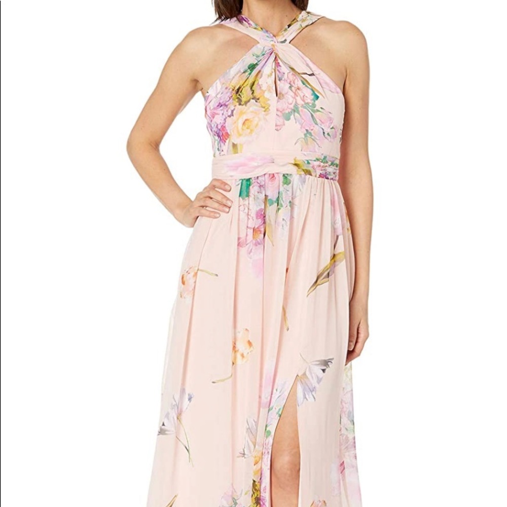Adrianna Papell Women's Floral Printed Chiffon Gown
